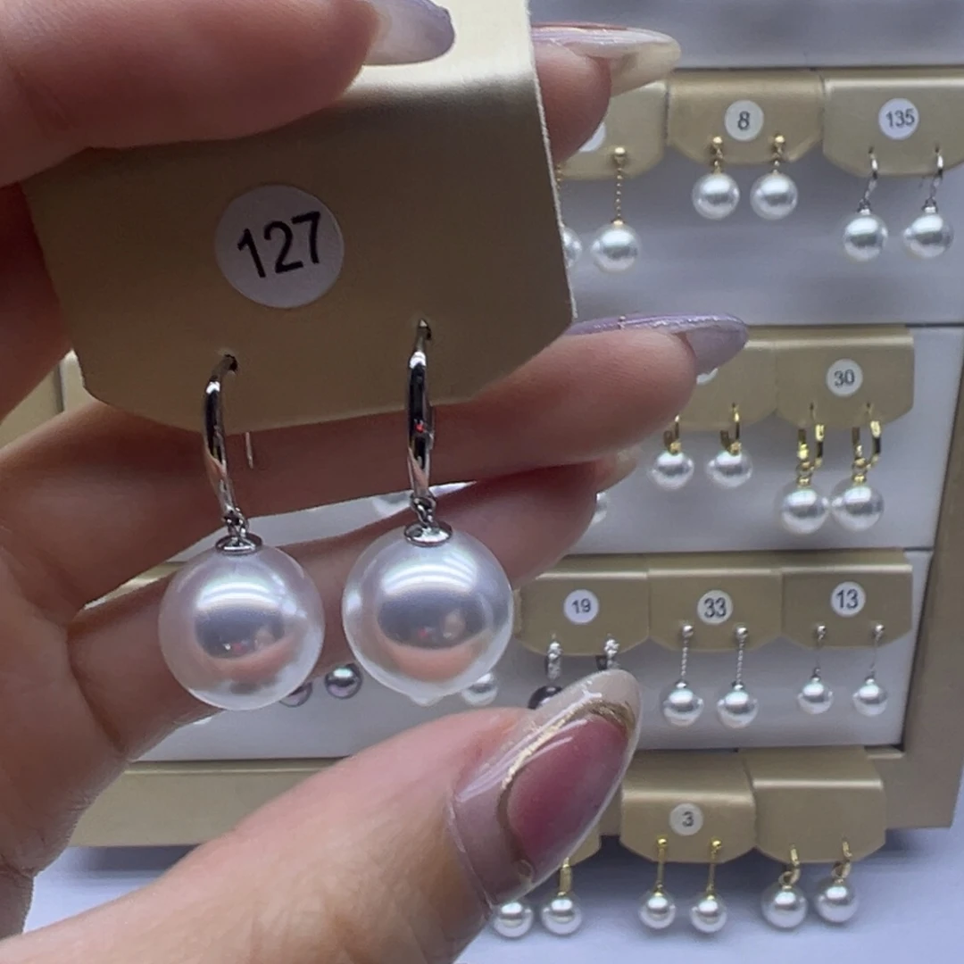 耳饰淡水珍珠银S925镶嵌