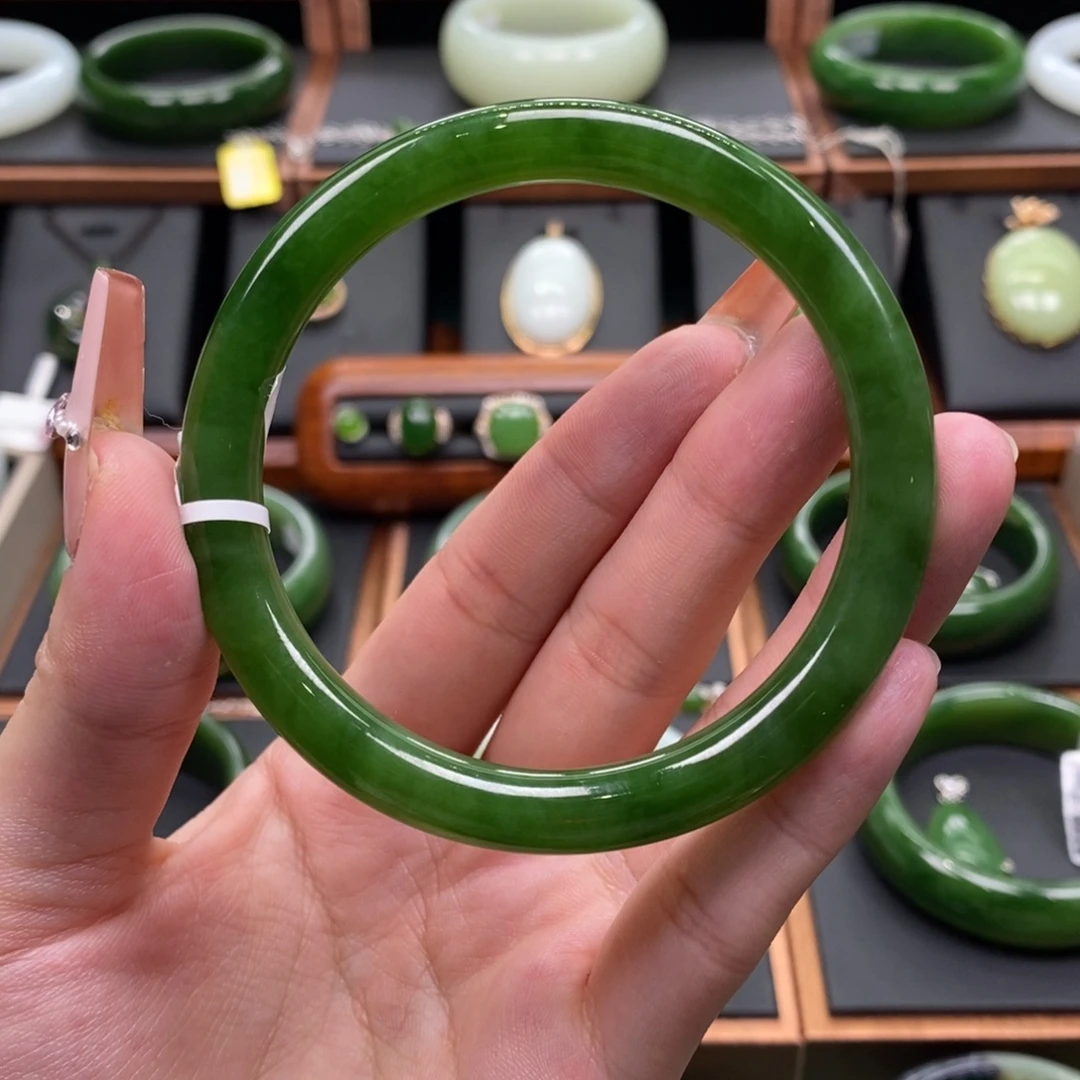 和田玉（碧玉）未镶嵌手镯5960