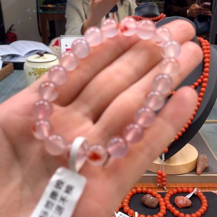 未镶嵌手串南红玛瑙保山原矿南红干掌冰飘手串9+