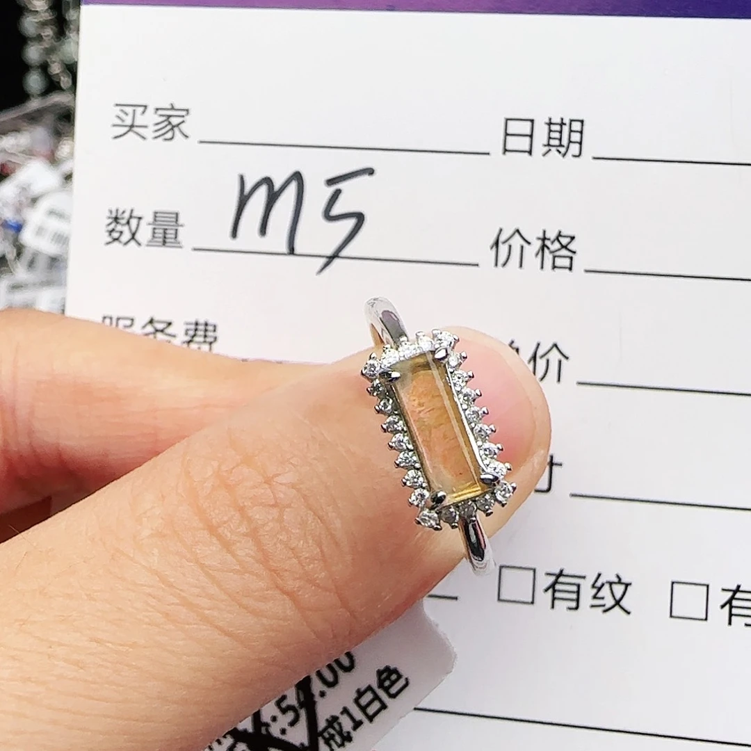 银S925镶嵌戒指翡翠戒指