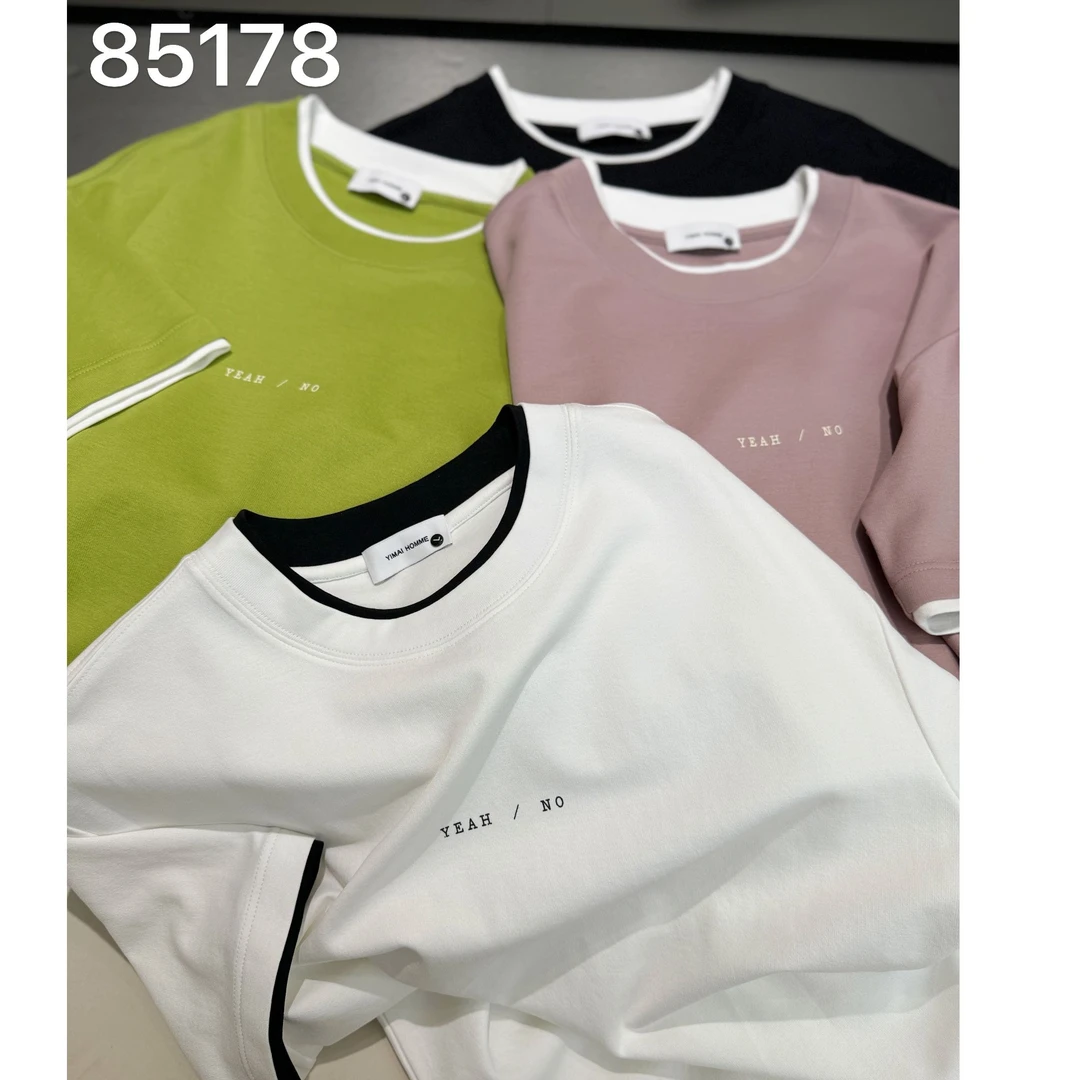 YM85178（聚水潭）短袖圆领夏季印花T恤时尚百搭简约休闲女士短袖