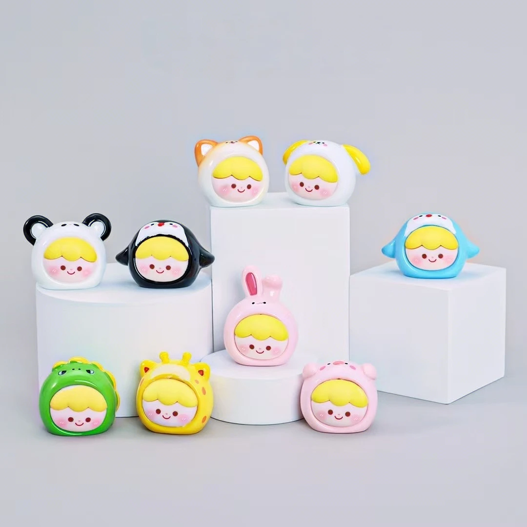 （一套9个）小动物妹妹，手工diy树脂饰品配件