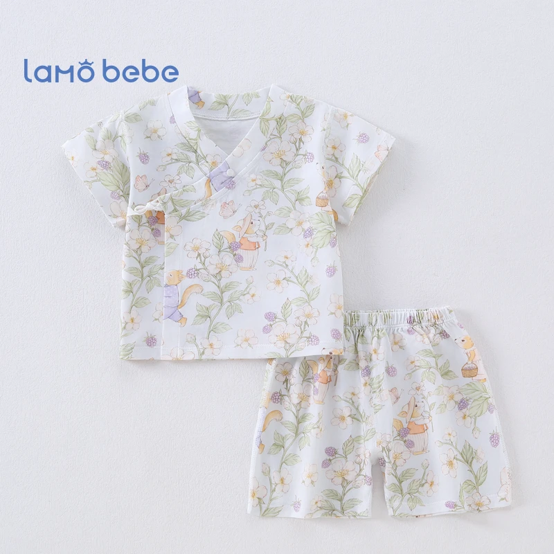 儿童婴幼儿夏季薄款套装宝宝短袖套装纯棉婴儿凉快衣服夏装