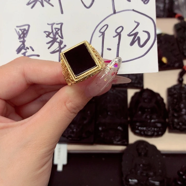 未镶嵌挂件翡翠天然a货钢琴黑挂件