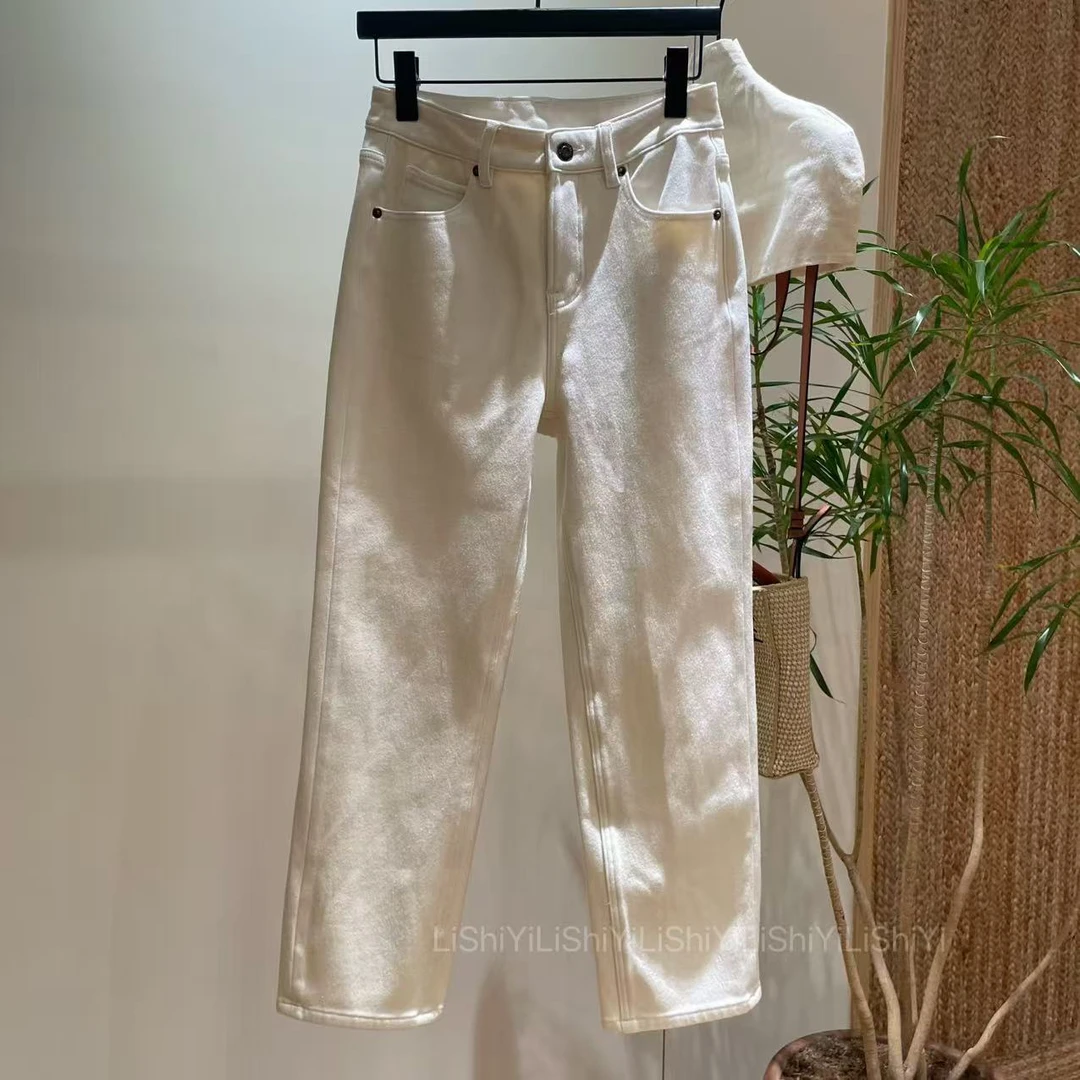 LISHIYISTUDIO深圳货加绒法棍裤直筒裤显瘦加绒烟管裤809R