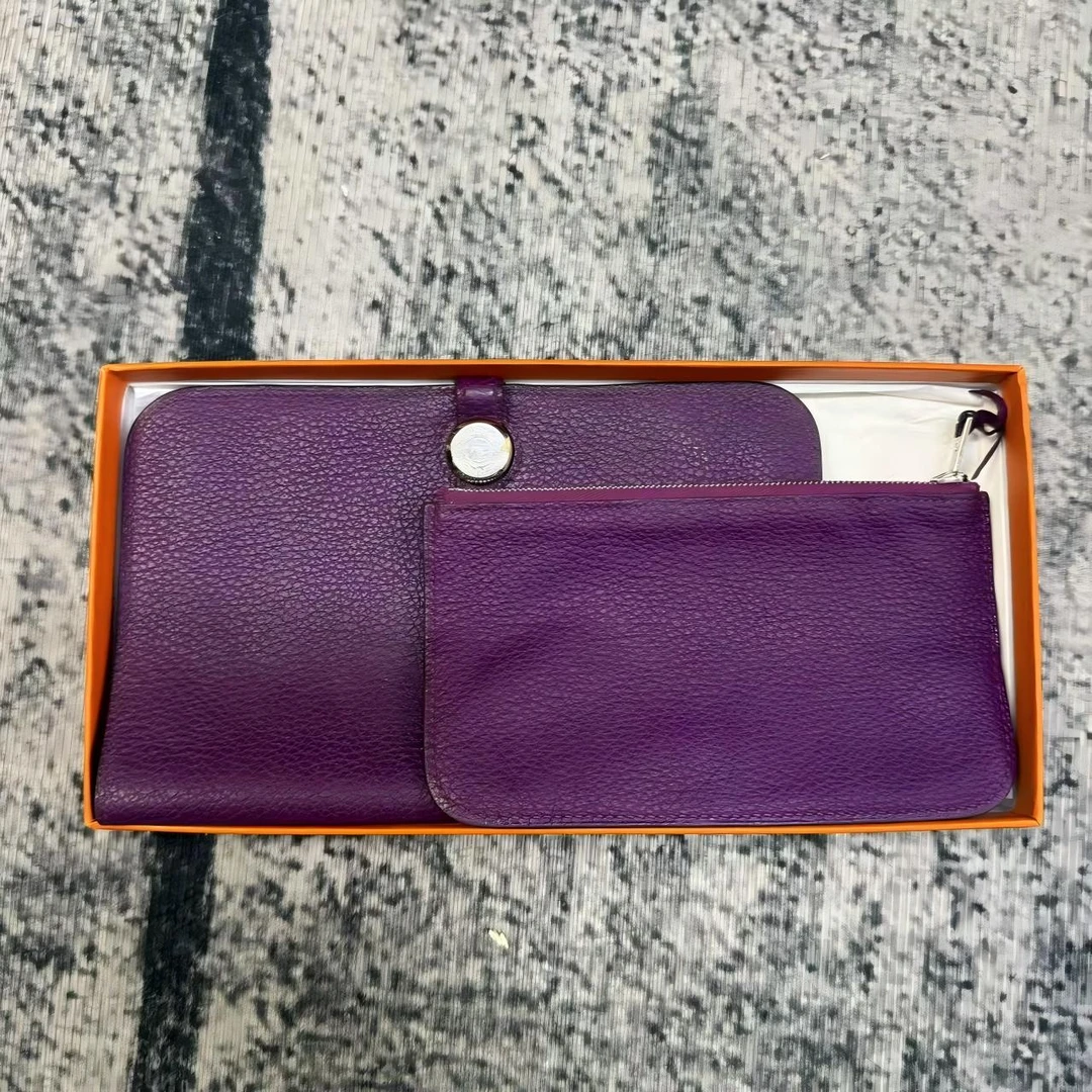 95新 Chanel/香奈儿 紫色钱包09-74