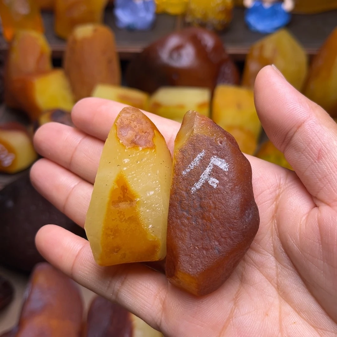 定制琥珀未镶嵌k***k琥珀蜜蜡原石定制