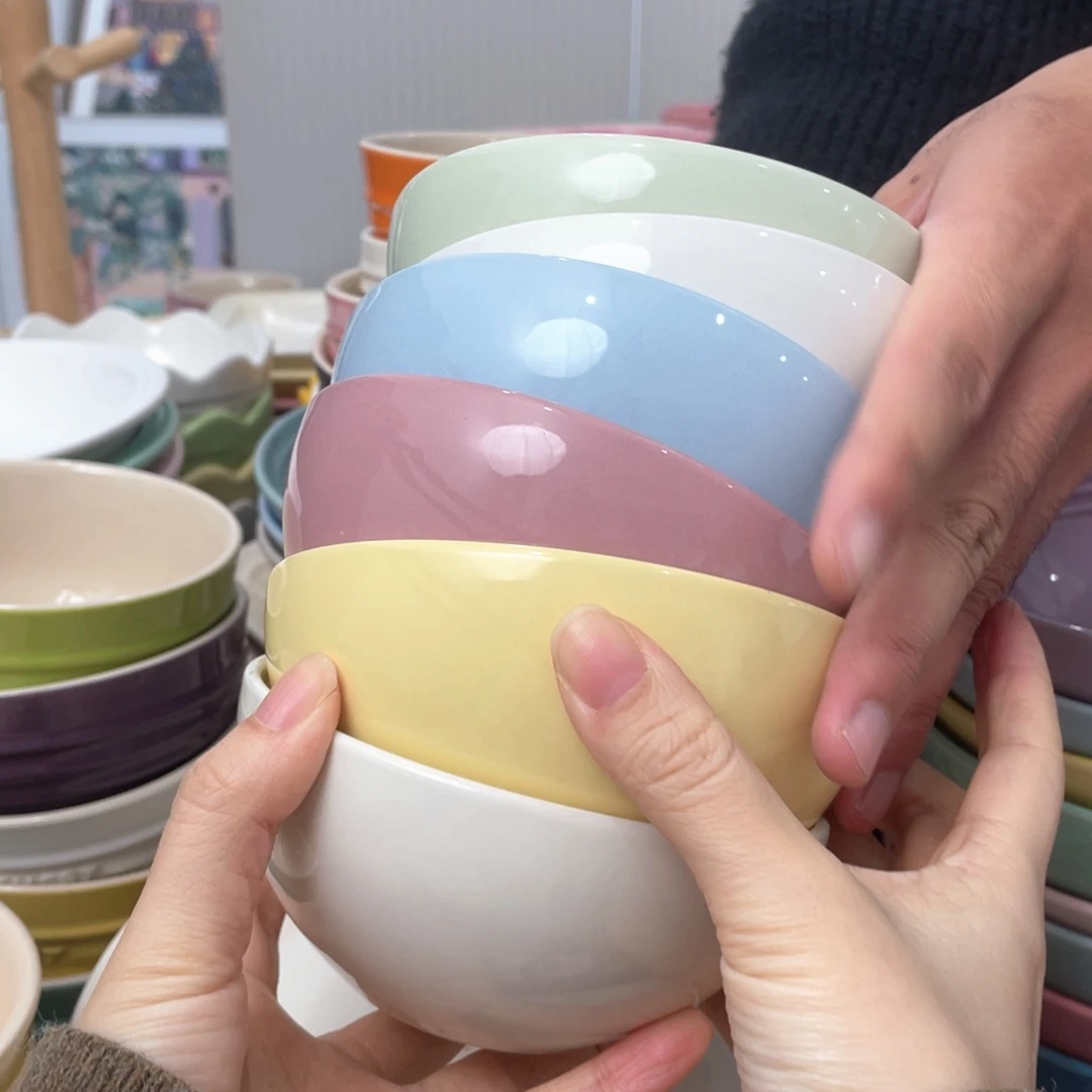 瓷片微瑕6个温哥华米饭碗330ml