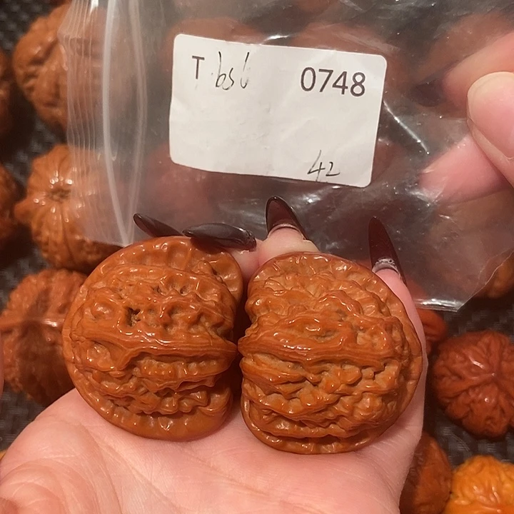 吊坠文玩核桃白狮子42