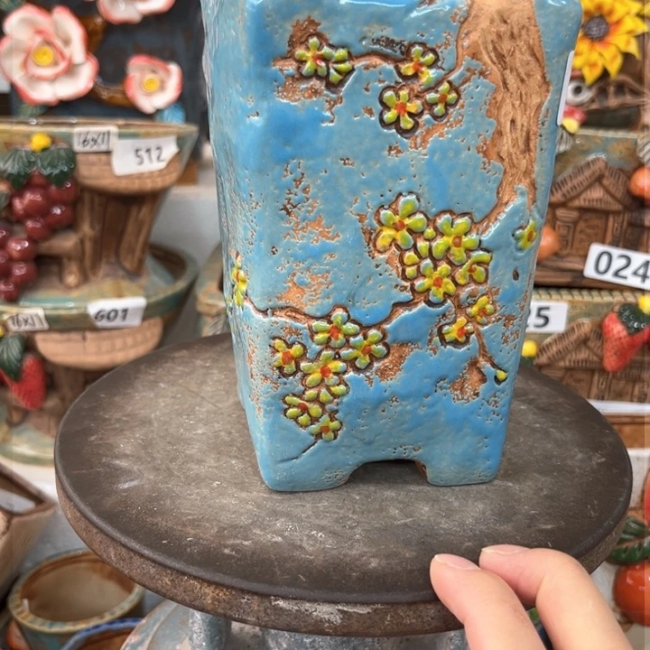 紫砂花盆粗陶材质多肉花盆