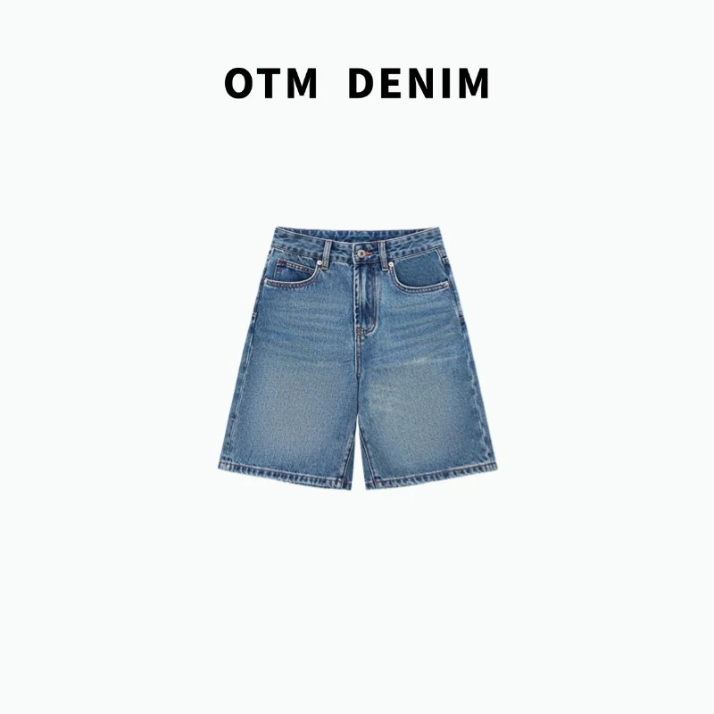 OTM DENIM【夏弦】天丝五分牛仔短裤薄款夏季中裤慵懒风女士