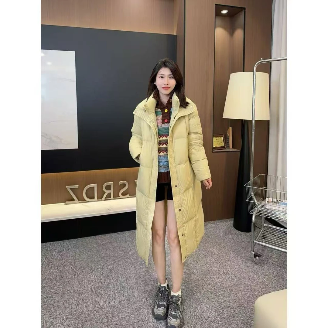 长情告白 小允姐姐2025新款时尚长款四色立领羽绒服