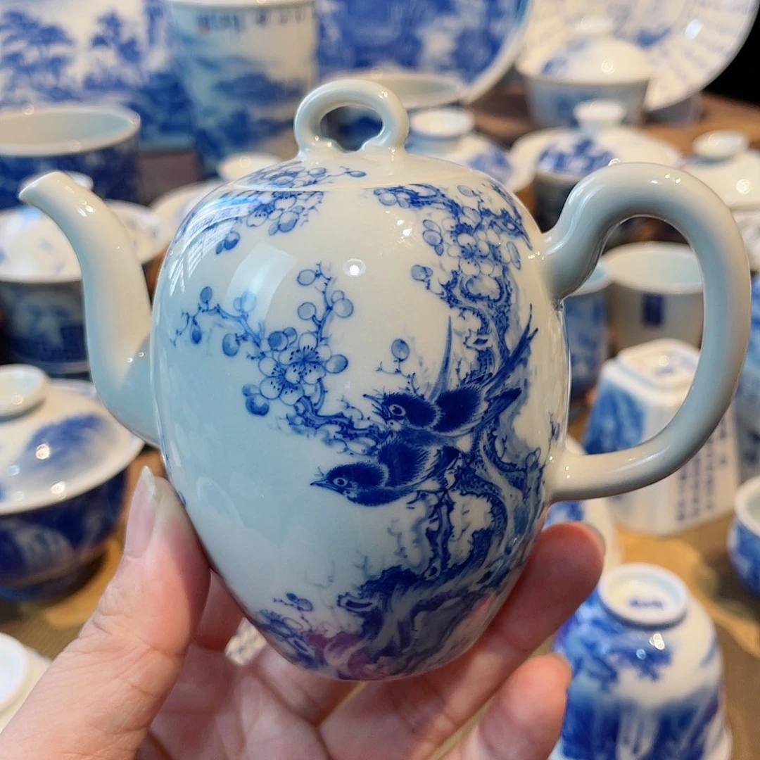 喜上眉梢美人尖壶