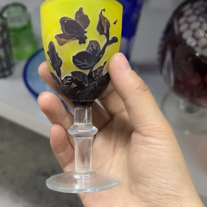 平底款水晶玻璃微瑕一个