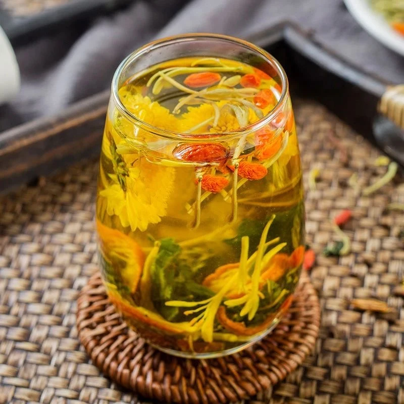 金银花菊花枸杞决明子茶下火熬夜养生茶