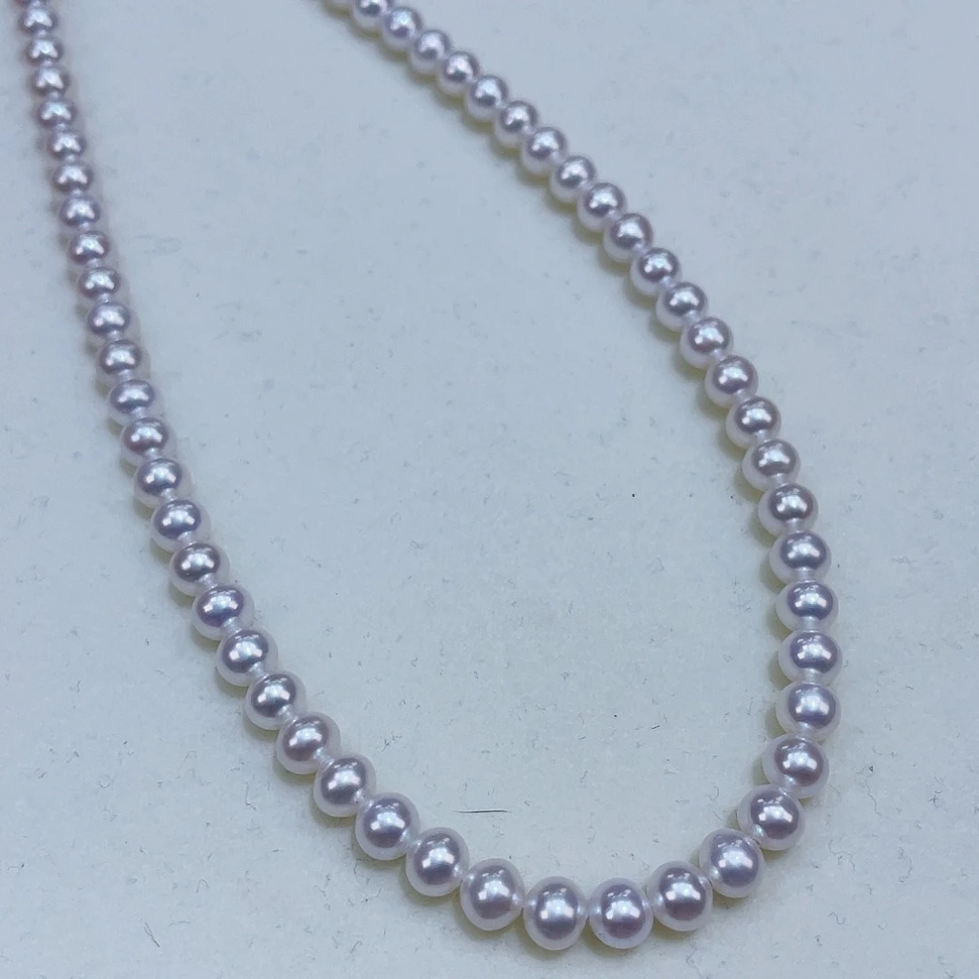 淡水珍珠5.5爆亮冷白极强光几乎无暇银S925镶嵌