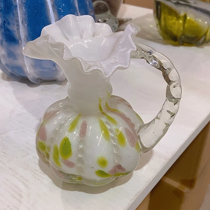 琉璃琉璃花瓶高14口2
