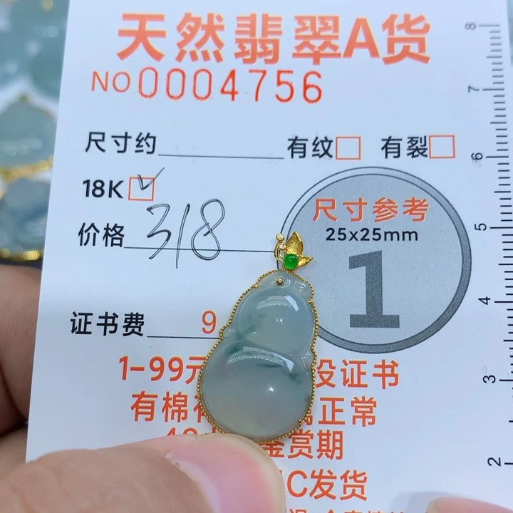 翡翠颈饰未镶嵌吊坠