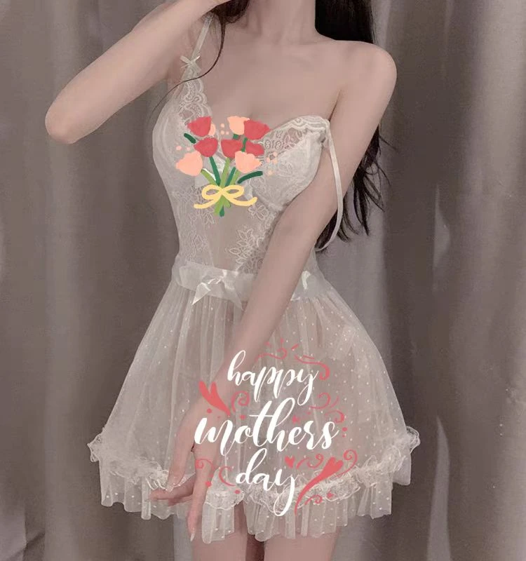 《禧予家初恋》透视蕾丝吊带露肩仙女纯欲睡裙