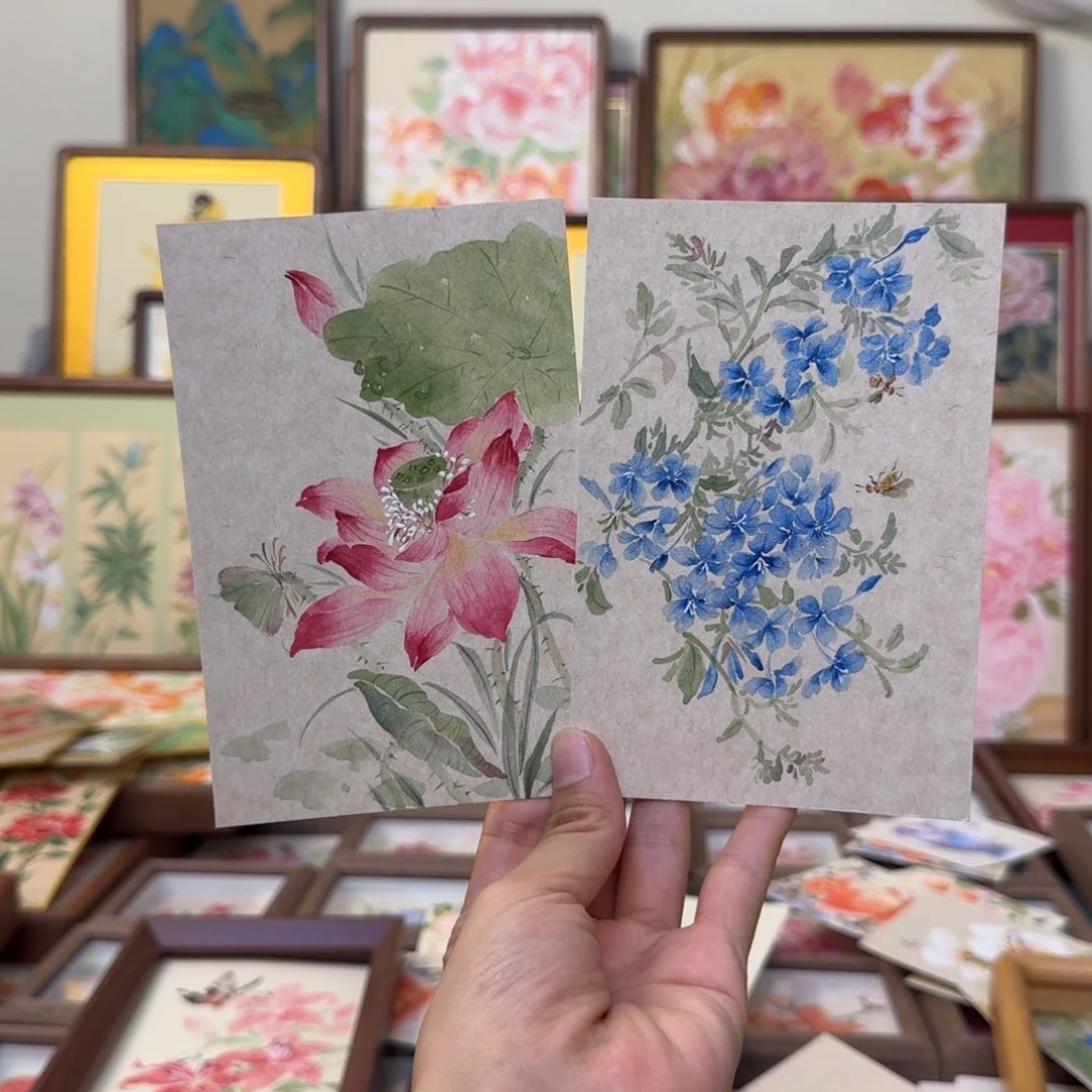 有机玻璃六寸荷花➕蓝雪花定制