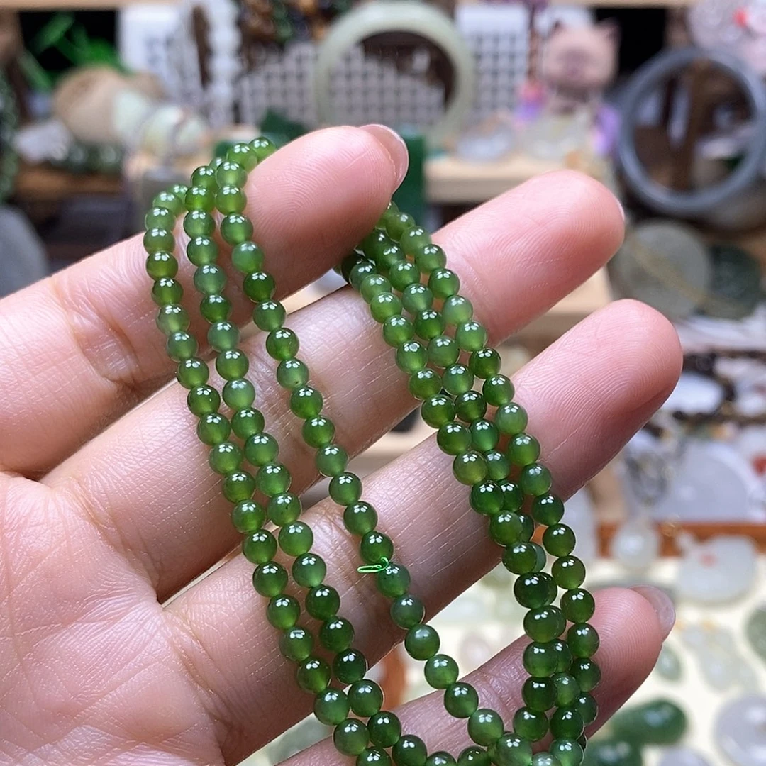 未镶嵌手串和田玉碧玉多圈4