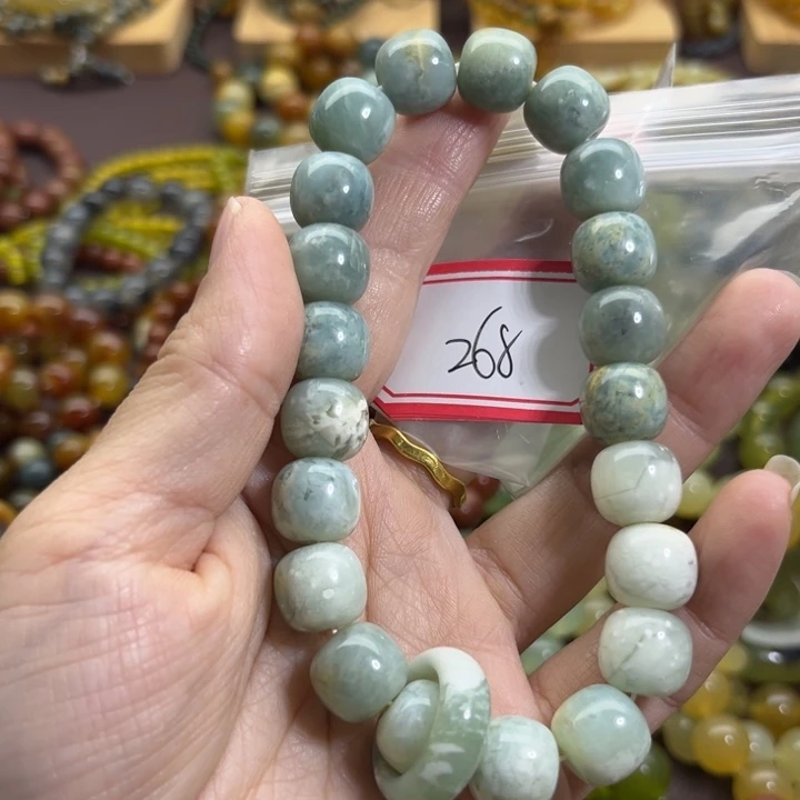 未镶嵌蛇纹石玉手链