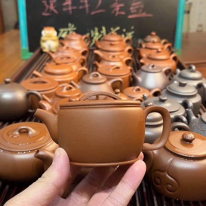 紫砂茶壶浅**白汉瓦点搪200cc