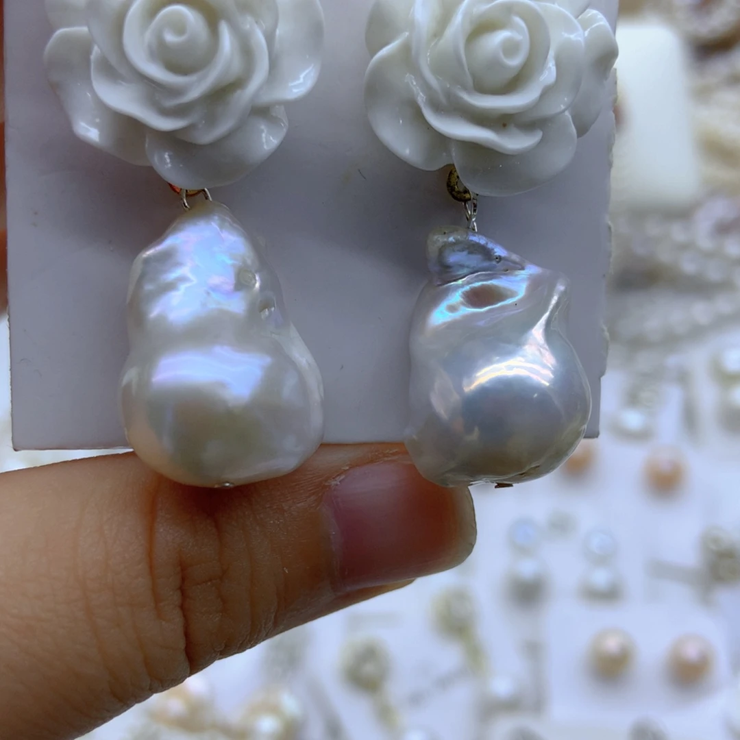 淡水珍珠未镶嵌耳饰