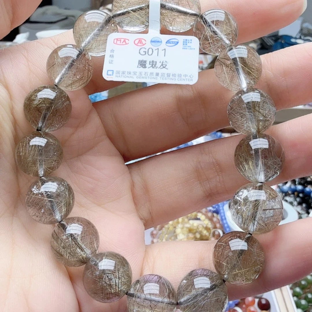水晶手链未镶嵌G011魔鬼发12.7mm