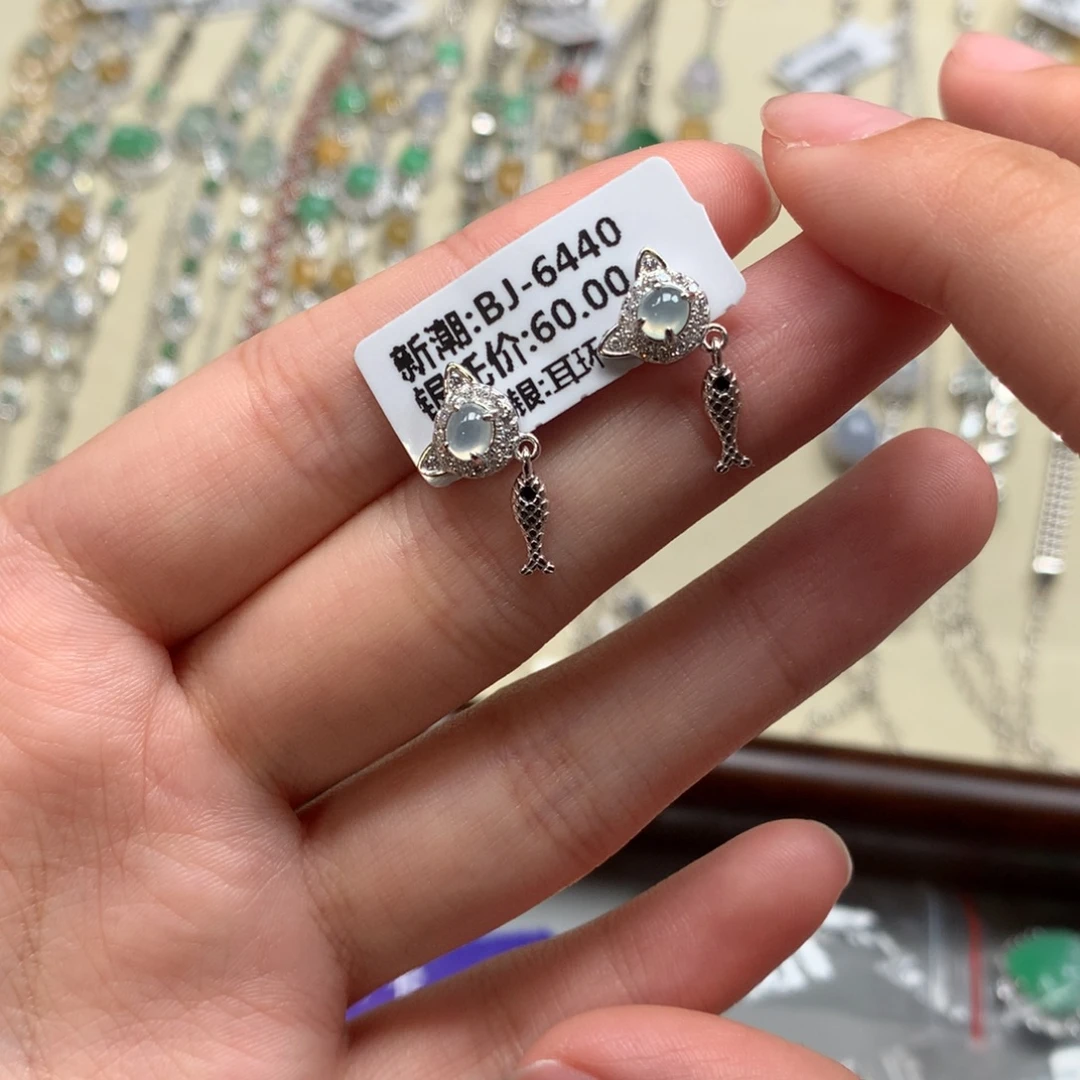 翡翠银S925镶嵌戒指