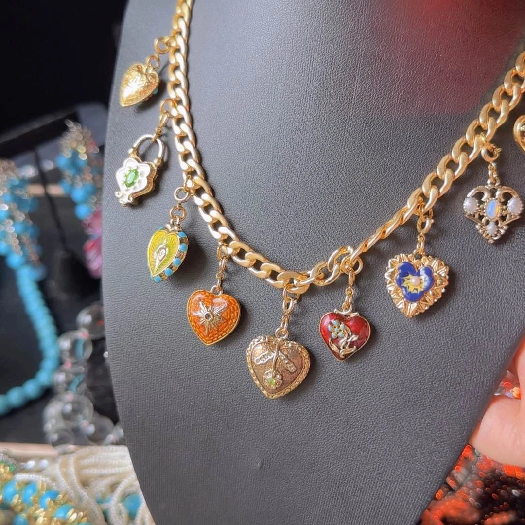 棒****铁合金大理石项链