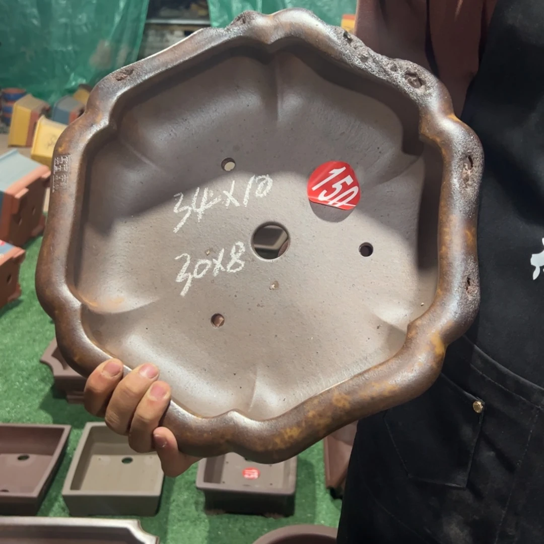 紫砂花盆六**锋紫砂花盆