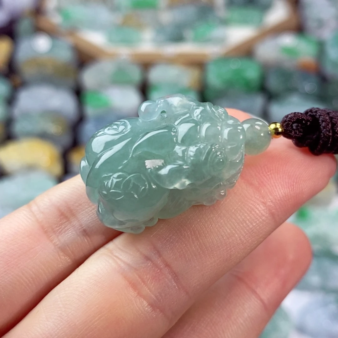 翡翠未镶嵌颈饰天然