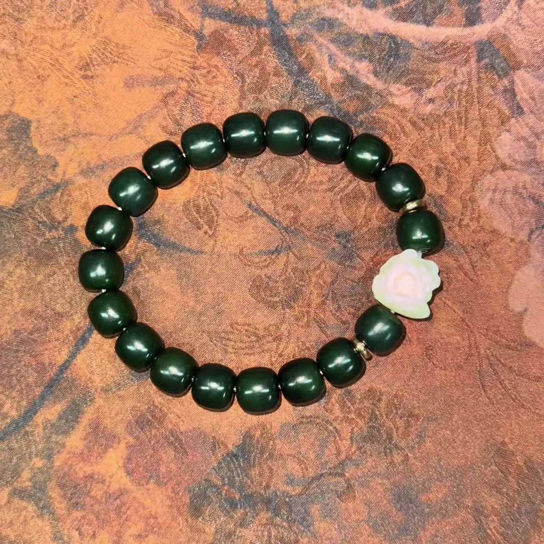 碧绿菩提老型珠+醒狮10*9mm K368 （无礼盒）