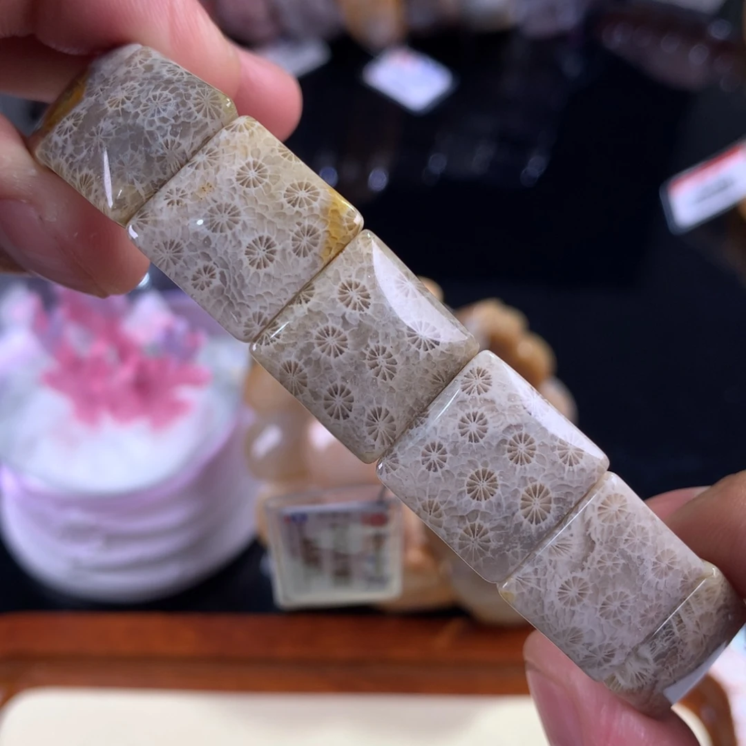 硅化珊瑚（珊瑚玉）未镶嵌吊坠(赠链)51号全满蕾丝