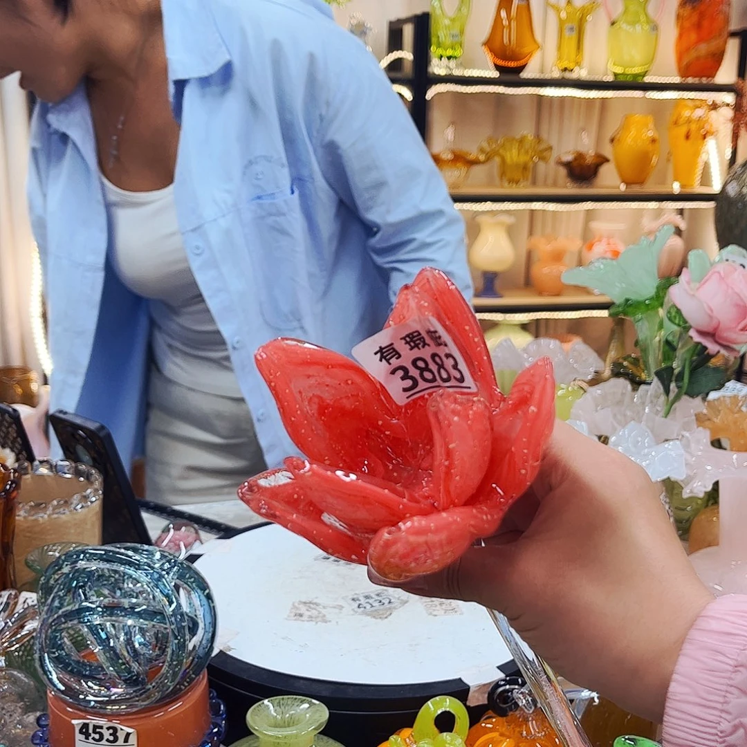 夜光3883 家悦美居琉璃摆件瑕疵