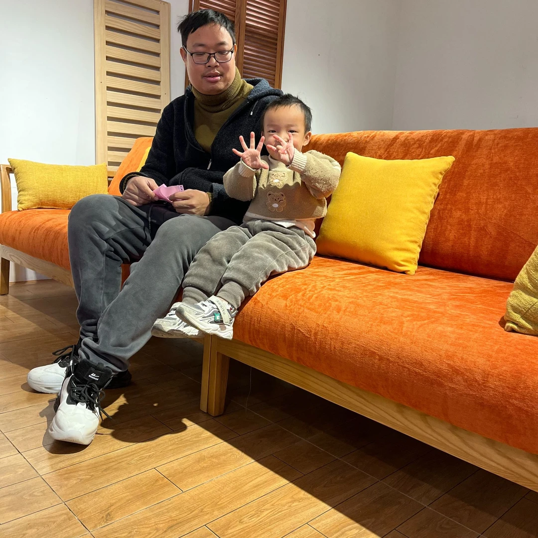 尾货清仓北欧布艺白蜡木沙发简约小户型日式直排简约现代沙发组合