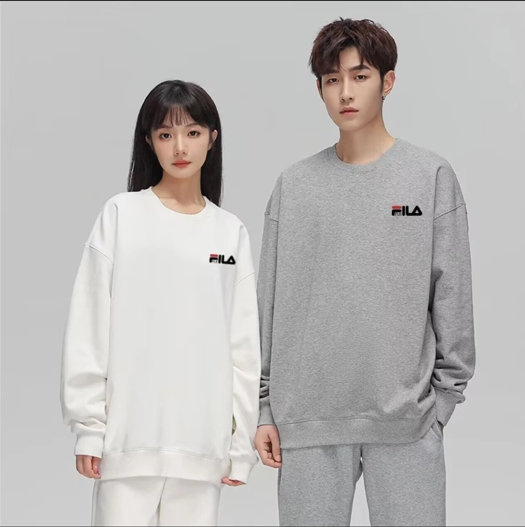 斐家【品牌撤柜】F2圆领卫衣男秋冬季加绒长袖男女同款百搭运动上衣