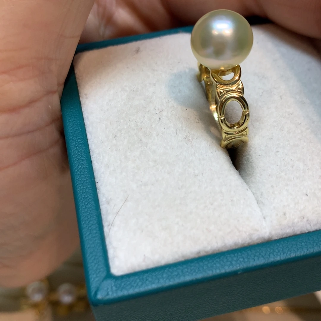 海水珍珠戒指银S925镶嵌