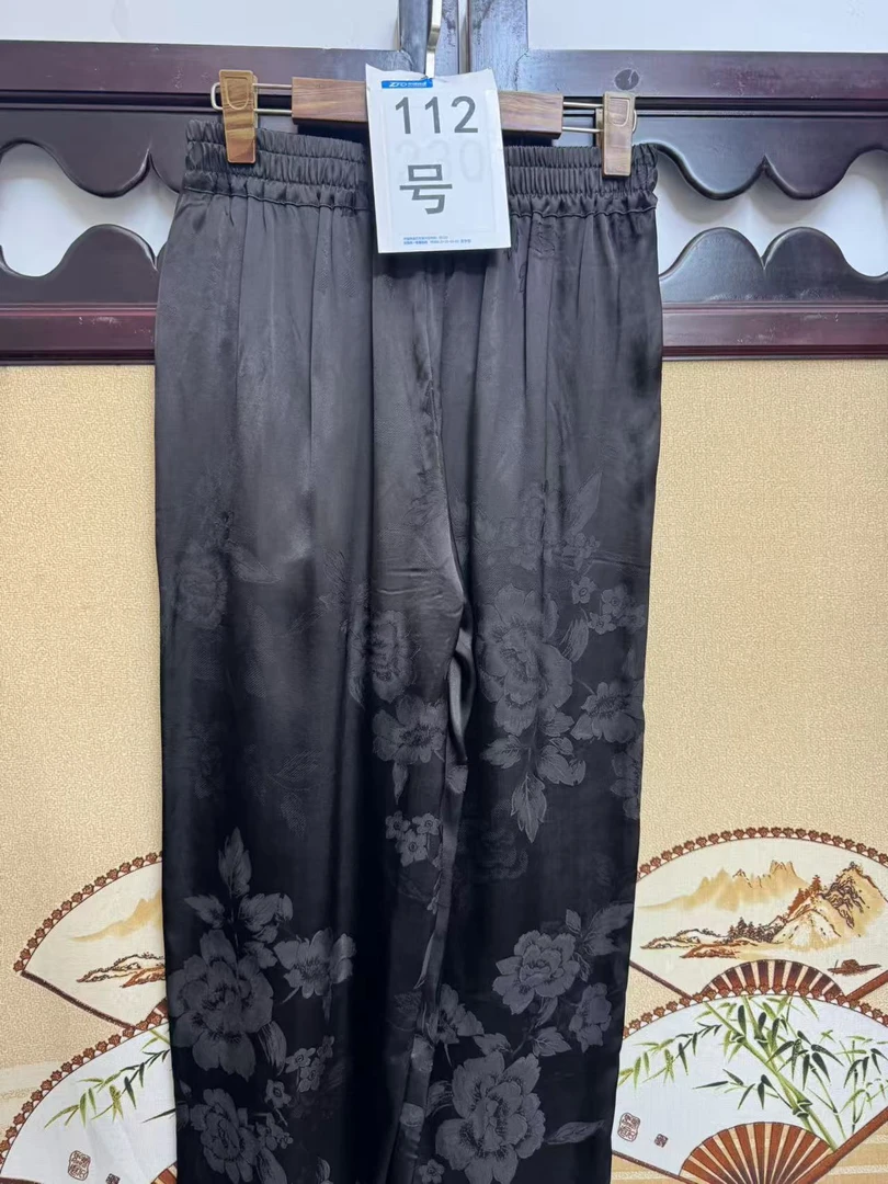 【112】气质吸汗高腰时尚国风透气休闲裤女装百搭女裤运动女士