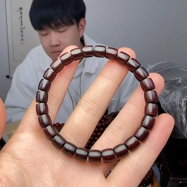 小叶紫檀手串/手链羊*檀香紫檀7×7.5高直切