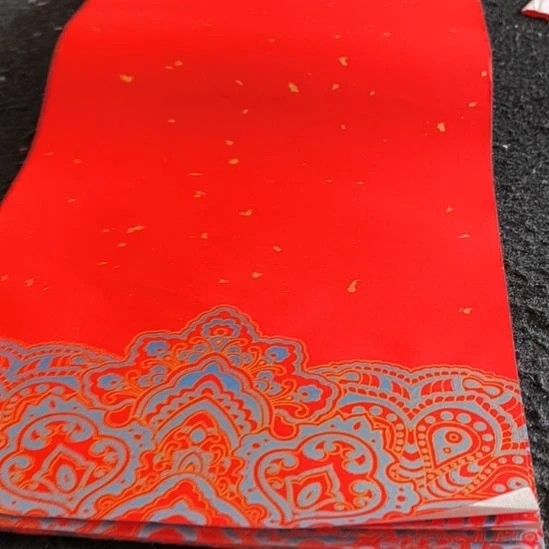 处理蜡染对联纸边23❌138Cm，无横幅