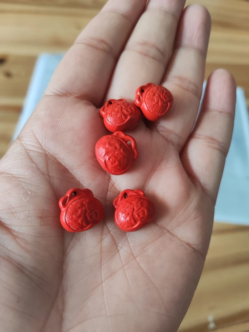 含辰砂工艺品含辰砂朱砂帝王砂福袋钱袋如意平安锁diy手工配件