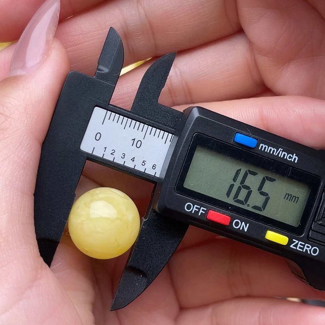 蜜蜡未镶嵌裸石蜜蜡圆珠梦微瑕