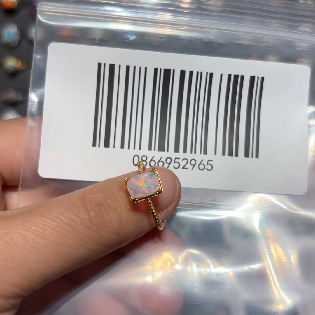 欧泊戒指银S925镶嵌千**鹤