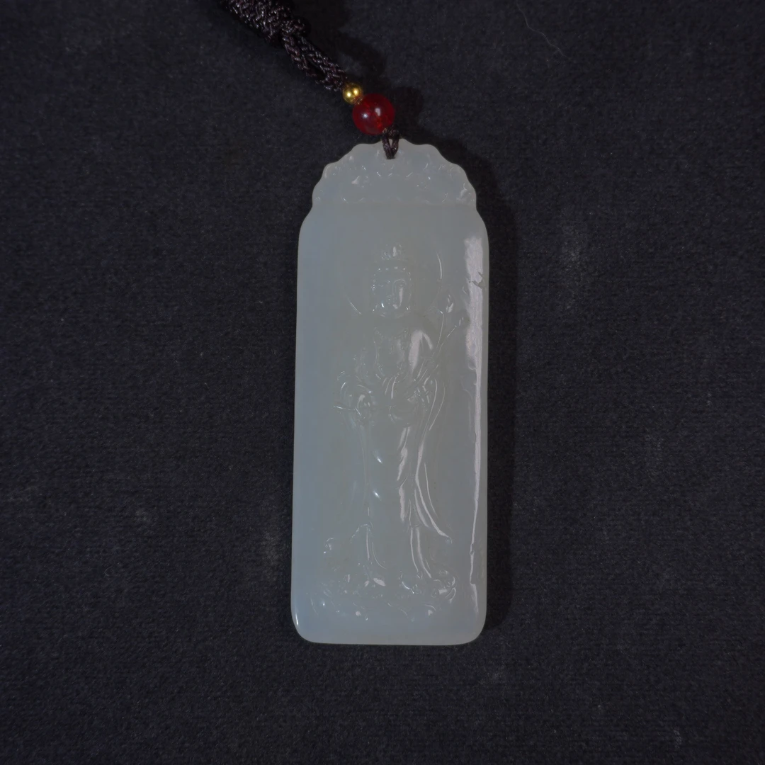 19O22 清 和田玉玉牌