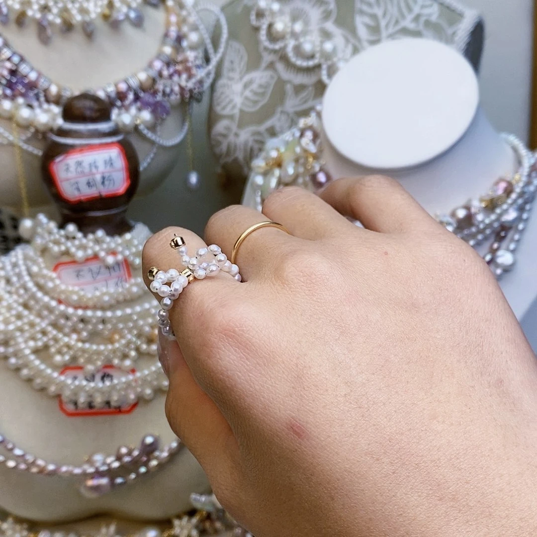 淡水珍珠颈饰银S925镶嵌