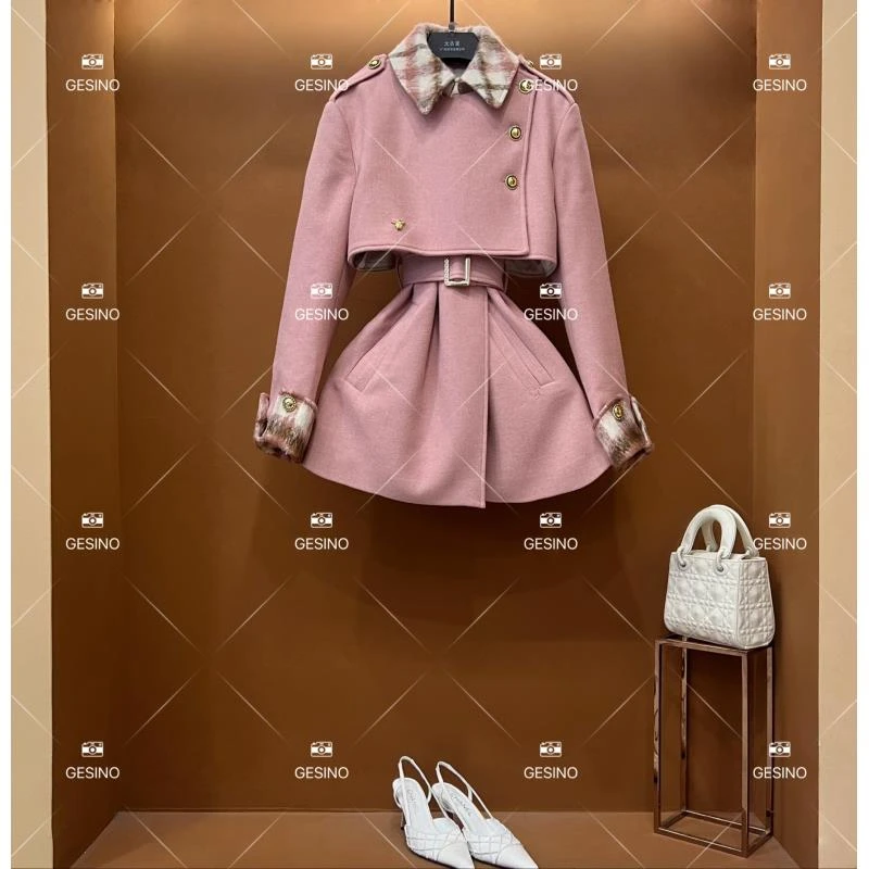 【悠悠】秋冬气质小香风时尚设计师中长款外套 QD-2025280