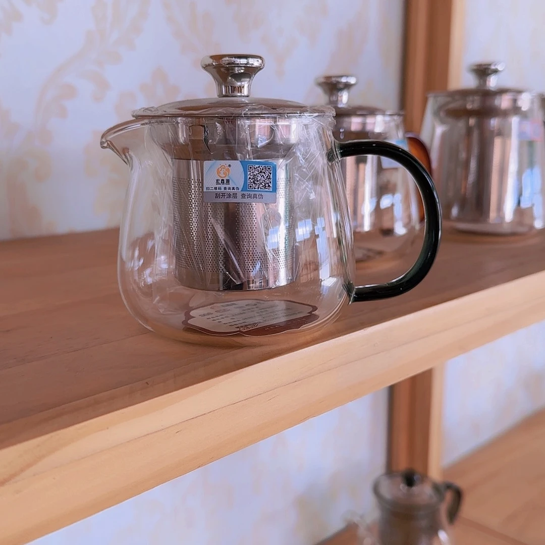 【闪购商品】高硼硅玻璃茶水分离G334湖绿钢
