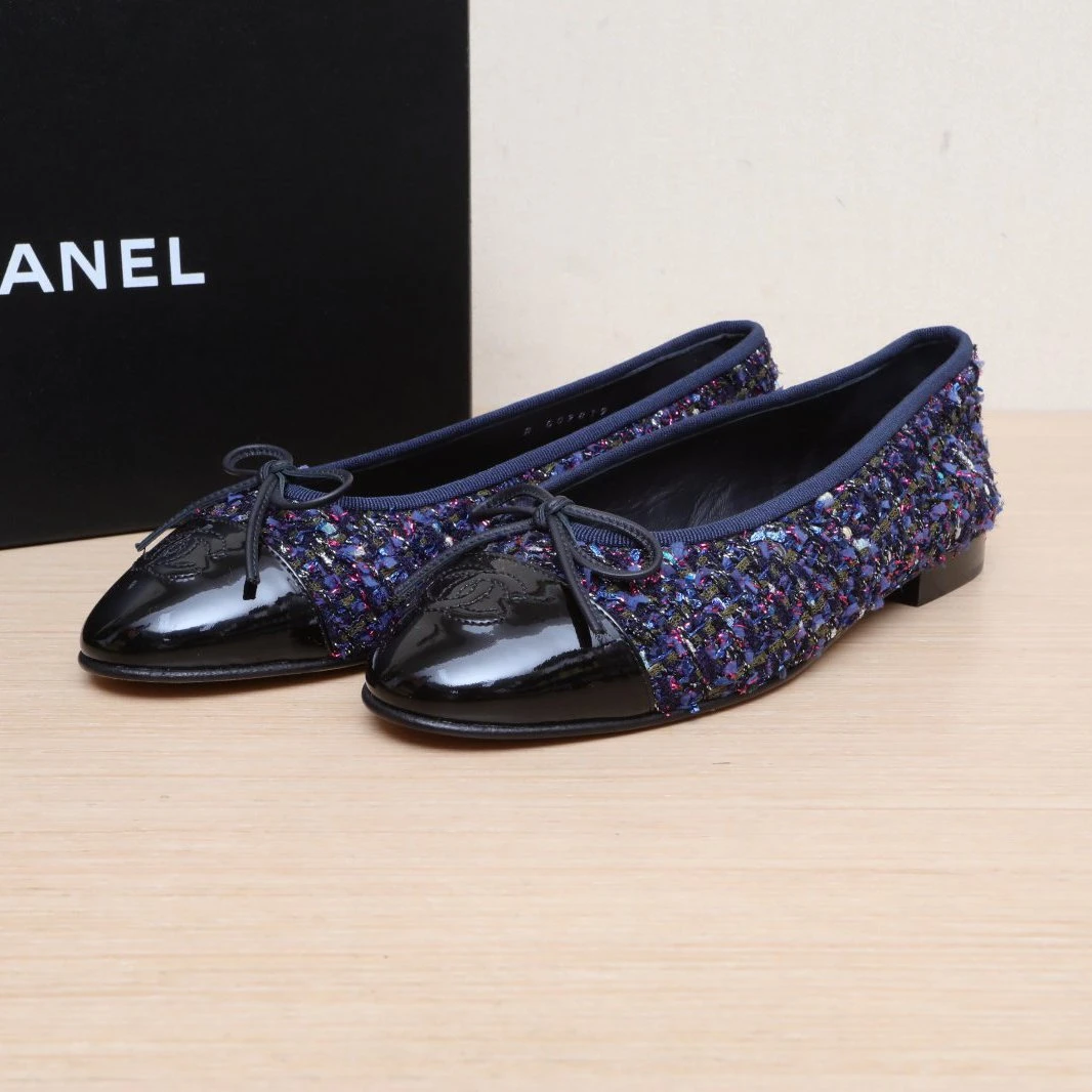 99新 Chanel/香奈儿 【lulu】毛呢经典 平底鞋 36.5码 P225786805